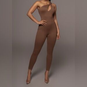 Pecan Keyhole Jumpsuit